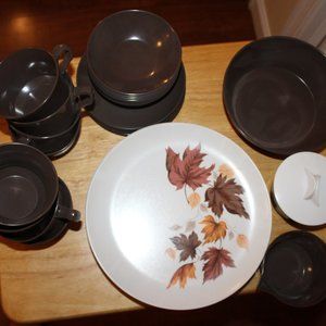 Vintage Allied Chemical Melmac Dinnerware Set - 43 pieces